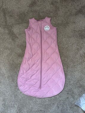 Pink Quilted Sleeveless Baby Sleep Sack - Cozy Zipper Front